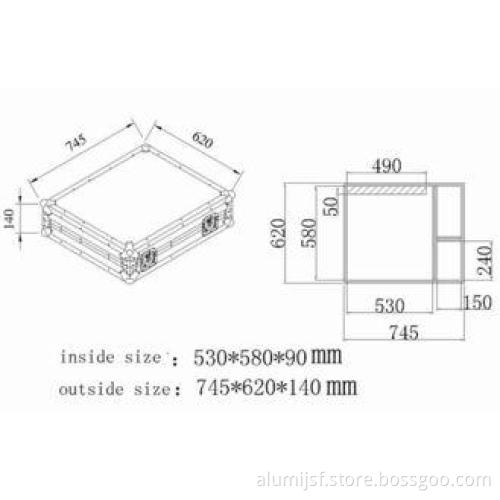 Customized Aluminum Tool Cases For Sound Console / Speaker